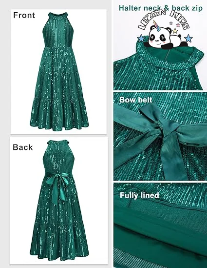 LEZONKIDS - Elegant Sleeveless Girls Dresses Good Quality Cotton Spring Dress 2-12 Years Children Birthday Decorated Bow Inspired Anna Elsa